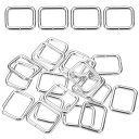 uxcell 18個 メタル長方形リングバックル 4/5