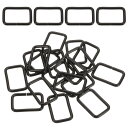 uxcell 18個 メタル長方形リングバックル 4/5
