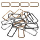 uxcell 18個 メタル長方形リングバックル 4/5