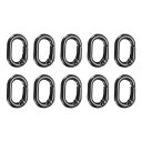 uxcell 10個 スプリングOリング楕円形メタルクリップ0.8
