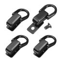 uxcell メタルボールスタッズリベットDリング 4個のボールポストヘッドボタン360度回転可能なスタッズリベット 2本のネジ付き 財布チェーンコネクタDIY...