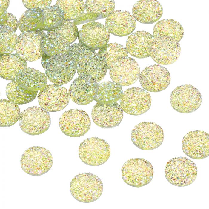 uxcell 60個のラインストーンフラットバック装飾品フェイクドルージー水晶ダイヤモンドラウンドレジン..