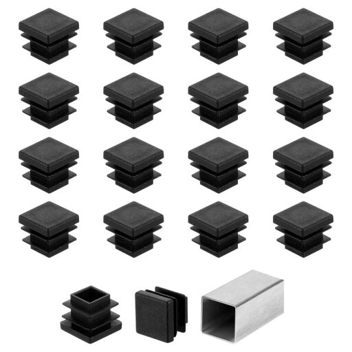 uxcell 5/8インチ(16mm)角チューブエンドキャップ、50個のプラスチックホールプラグインサートエンドキャップ、金属チューブポスト椅子脚テーブル本棚家具用、黒 uxcell 5/8インチ(16mm)角チューブエンドキャップ、50個のプラスチックホールプラグインサートエンドキャップ、金属チューブポスト椅子脚テーブル本棚家具用、黒