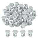 uxcell 64個の5mm(3/16インチ)ライトグレーのプラスチックホールプラグ フラッシュタイプのパネルホールプラグ ロックホールチューブ家具キャビネット...