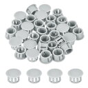 uxcell 64個 13 mm(1/2インチ) ライトグレー プラスチック ホールプラグ フラッシュタイプ パネル ホールプラグ インサート エンドキャップ ロック穴 チューブ ファニチャー キャビネット