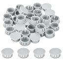 uxcell 64個19mm(3/4インチ)ライトグレーのプラスチックホールプラグ フラッシュタイプパネルホールプラグ エンドキャップ ロッキングホールチューブ家具キャビネット用