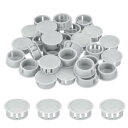 uxcell 64個 20mm(13/16インチ) ライトグレー プラスチックホールプラグ フラッシュタイプ パネルホールプラグ インサートエンドキャップ ロックホールチューブ ファニチャーキャビネット