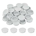 uxcell 64個 38mm(1 1/2インチ) ライトグレー プラスチックホールプラグ フラッシュタイプ パネルホールプラグ インサート エンドキャップ ロックホール チューブ ファニチャー キャビネット