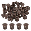 uxcell 32個5mm(3/16インチ)の茶色プラスチックホールプラグ フラッシュタイプパネルホールプラグ エンドキャップ ロッキングホールチューブ家具キャ...