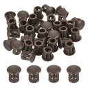 uxcell 32個の8mm(5/16インチ)茶色のプラスチックホールプラグ フラッシュタイプのパネルホールプラグ ロックホールチューブ家具キャビネット用エンド...