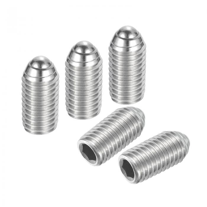 uxcell ボールポイントセットスクリュー、M10 x 20mm 304ステンレス鋼メトリックスプリング六角ソケットスクリュー15個