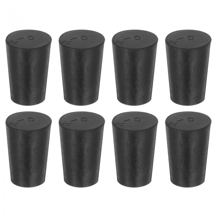 uxcell 8個 ソリッドラバーストッパー テーパードラボシールチューブストッパープラグ テストチューブ..