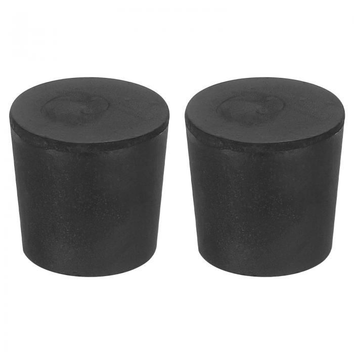 uxcell 2個 ソリッドラバーストッパー テーパードラボシールチューブストッパープラグ テストチューブ..