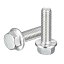 uxcell 25個 3/8-16 x 1-1/4" フランジ六角ボルト 304ステンレススチールフランジ六角ネジ フランジ六..