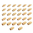 uxcell 32個 磁気クラ スプ 3,5,6,8mm / 0.12,0.2,0.24,0.31 "レザーコードエンドキャップ磁気ブレスレットクラ スプおよびジュ エリーリーメイキングDIYブレスレットクロージャー 金色