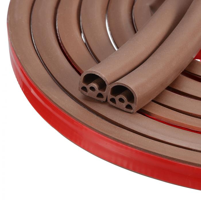 uxcell ウェザーストリッピング ドアシールストリップ、20フィート シリコン D形状 ドアシールストリップ 自己粘着性 ウェザーストリップ 防音シールストリップ ドアフレーム ウィンドウ用、0.55