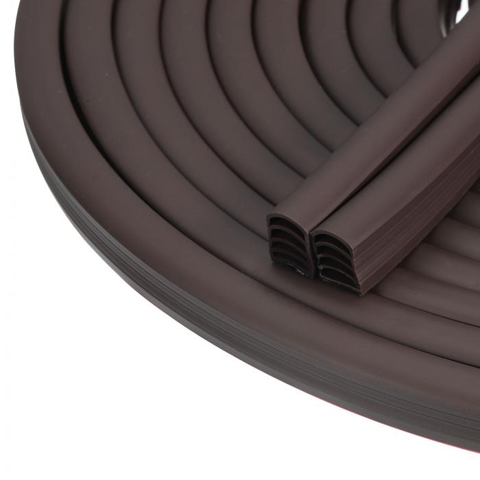 uxcell ウェザーストリッピング ドアシールストリップ、20フィート シリコン D形状 ドアシールストリッ..