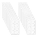 uxcell 200個 両面粘着テープドット 粘着性 ある両面ナノドット アートクラフト 装飾用 クリアな取り外し可能な丸い粘着ドット 1.57" x 0.03"