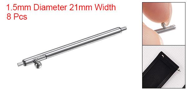 uxcell 8個のクイックリリーススプリングバー21mm幅1.5mm直径ステンレススチールウォッチピン交換バンドストラップリンクピンウォッチバンドストラップ用のウォッチラグ