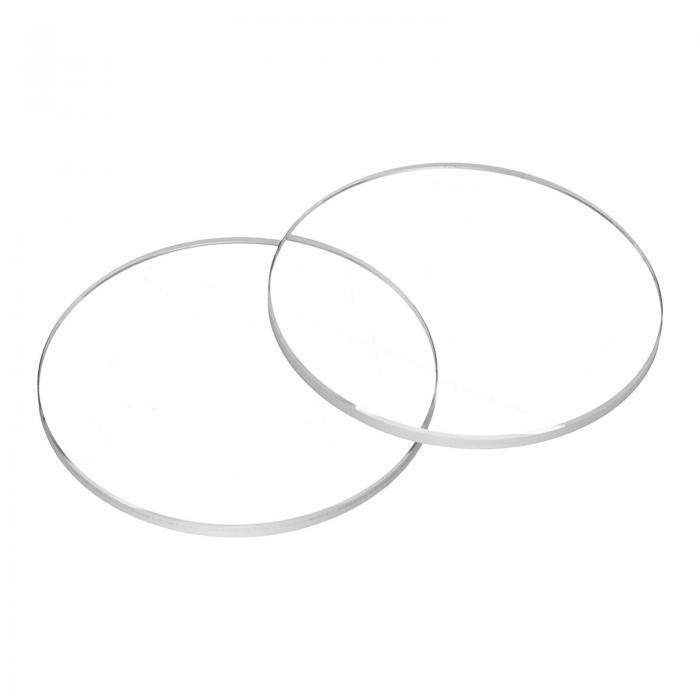 uxcell 2個の時計用水晶ガラスレンズ25mm Dia 1.0mm ベベ ルエッジフラットラウンド超クリアガラス時計フェイス水晶レンズダイヤルミラー交換部品時計修理用