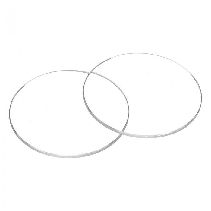 uxcell 2個の時計用水晶ガラスレンズ34.5mm直径1.0mm面取りエッジフラットラウンド超クリアガラス時計フェイス水晶レンズダイヤルミラー交換部品時計修理用