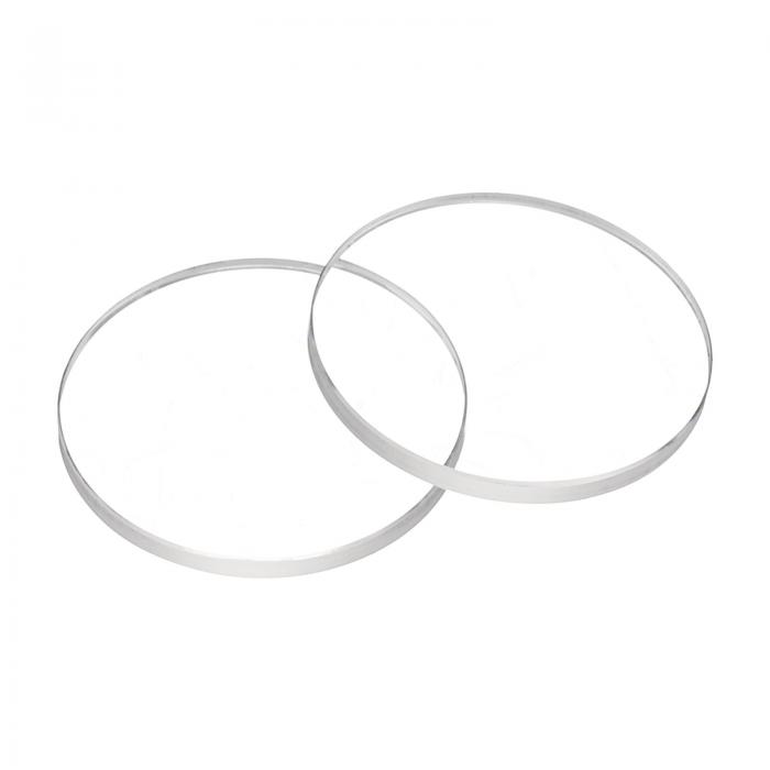 uxcell 2個の時計用水晶ガラスレンズ16.5mm直径1.2mm面取りエッジフラットラウンド超クリアガラス時計..