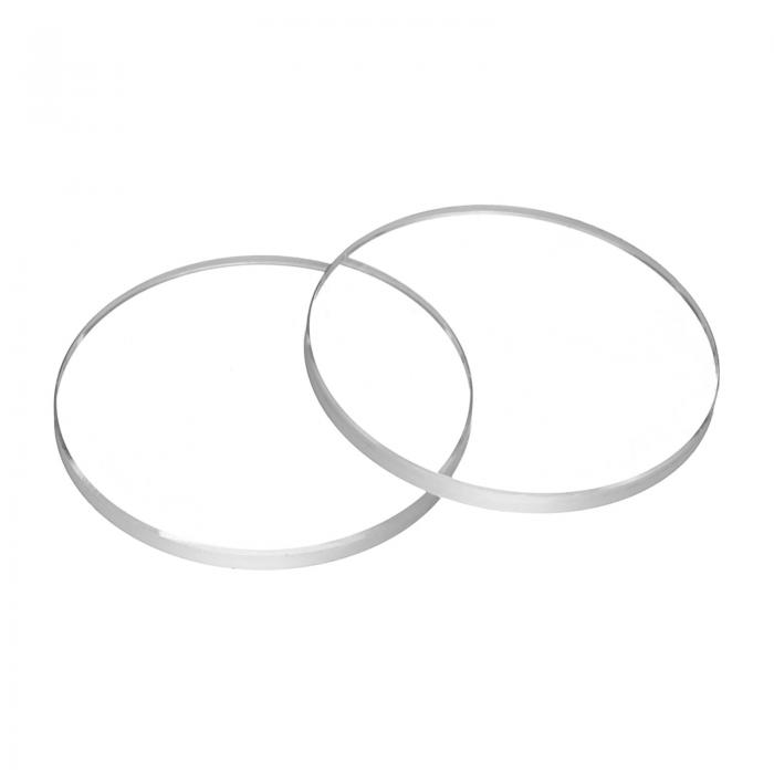 uxcell 2個の時計用水晶ガラスレンズ17.5mm直径1.2mm面取りエッジフラットラウンド超クリアガラス時計フェイス水晶レンズダイヤルミラー交換部品時計修理用