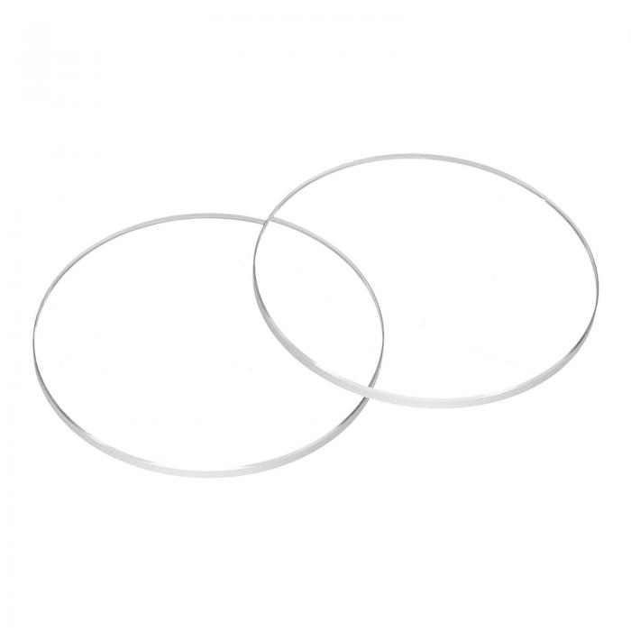 uxcell 2個の時計用水晶ガラスレンズ28.5mm直径1.2mm面取りエッジフラットラウンド超クリアガラス時計フェイス水晶レンズダイヤルミラー交換部品時計修理用