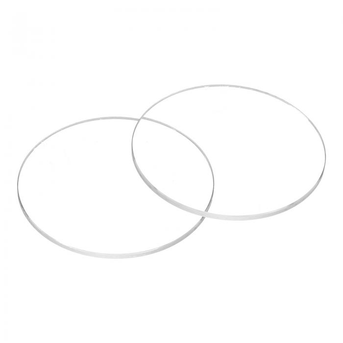 uxcell 2個の時計用水晶ガラスレンズ33 mm直径1.2mm面取りエッジフラットラウンド超クリアガラス時計フェイス水晶レンズダイヤルミラー交換部品時計修理用