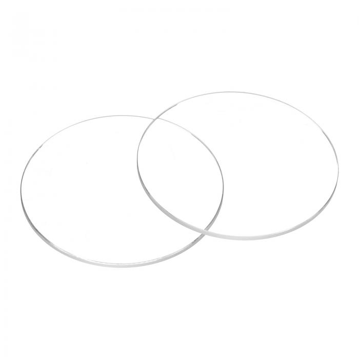 uxcell 2個の時計用水晶ガラスレンズ38.5mm直径1.2mm面取りエッジフラットラウンド超クリアガラス時計フェイス水晶レンズダイヤルミラー交換部品時計修理用