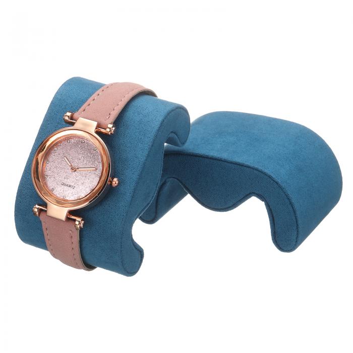 uxcell 2個の時計ケース枕 M字型時計ディスプレイ枕ベルベット時計クッション交換用時計ブレスレットデ..