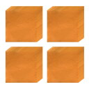 uxcell 200個の箔キャンディラッパー 6 x 6インチのチョコレートバーラッパー キャラメルキャンディの包装デコレーション用のアルミ箔紙(オレンジ オレ...