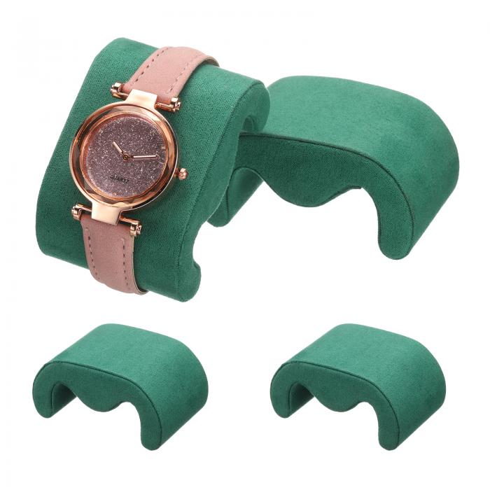 uxcell 4個の時計ケース枕 M字型時計ディスプレイ枕ベルベット時計クッション交換品時計ブレスレットデ..