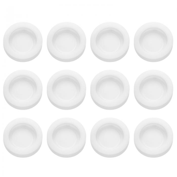 uxcell 12個 貯金箱プラグ32mm/1.26" ID 42mm/1.65" ODプラスチック製ラウンドストッパープラグ貯金箱プラグ交換用銀行穴シーリングプラグ ホワイト