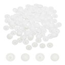 uxcell スクリューキャップ 158個12mm - プラスチック自己攻釘キャップカバー 直径7-8mmフラットフィリッ プススクリュー用 装飾カバーホールプ...