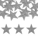 uxcell 32個 アイアンスターパッチ スターエンブロイダリーパッチ DIYクラフト用 装飾修理パッチアップリケ バックパック バッグ 帽子 服用 29mmダークグレー