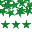 uxcell 32個 アイアンスターパッチ スターエンブロイダリーパッチ DIYクラフト用 装飾修理パッチアップリケ バックパック バッグ 帽子 服用 29mmダークグリーン