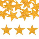uxcell 32個 アイアンスターパッチ スターエンブロイダリーパッチ DIYクラフト用 装飾修理パッチアップリケ バックパック バッグ 帽子 服用 29mmオレンジ