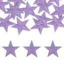uxcell 32個 星アイロンパッチ 縫い付け星刺繍パッチ DIYクラフト用 装飾修理パッチアップリケ バックパック バッグ 帽子 衣類用 29mmライトパープル