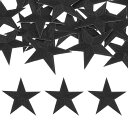 uxcell 20個 アイアンスターパッチ スターエンブロイダリーパッチ DIYクラフト用 装飾修理パッチアップリケ バックパック バッグ 帽子 服用 75mm黒