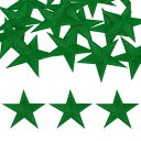 uxcell 15個 アイロンスターパッチ スターエンブロイダリーパッチ DIYクラフト用 装飾修理パッチアップリケ バックパック バッグ 帽子 服用 70mmグリーン