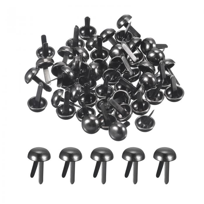 uxcell 100個入りバッグフィートスタッドス パイ ク 10mm丸型パースネイルヘッドス パイ クプロングスタッドバッグボトムスタッド ハンドバッグパース...