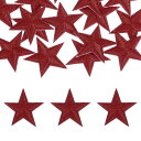 uxcell 16個 アイアンスターパッチ スターエンブロイダリーパッチ DIYクラフト用 装飾修理パッチアップリケ バックパック バッグ 帽子 服用 29mmワインレッド