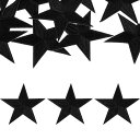 uxcell 12個 アイアンスターパッチ スターエンブロイダリーパッチ DIYクラフト用 装飾修理パッチアップリケ バックパック バッグ 帽子 服用 82mm黒