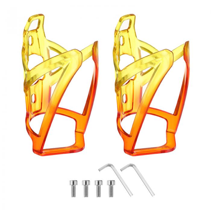 uxcell 2個 バイク用ウォーターボトルホルダー 5.2" PC ユニバーサル 自転車ボトルケージ 超軽量 サイ..