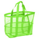 uxcell メッシュビーチトートバッグ 1Pcs 25" x 15" x 8" アップグレードされたビーチタオルバッグ ビーチバケーションやデイリートラベル用の防水プールバッグ(グリ ーン)