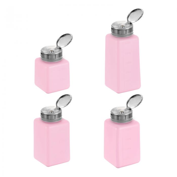 uxcell 4個 溶剤アルコール用ディスペンサー120ml/180ml/200ml/250mlネイルポリッシュリムーバープッシ..