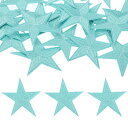 uxcell 20個 アイアンスターパッチ スターエンブロイダリーパッチ DIYクラフト用 装飾修理パッチアップリケ バックパック バッグ 帽子 服用 75mmピーコックブルー
