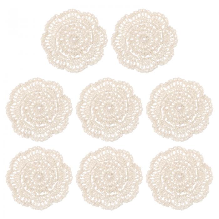 uxcell クロシェ編みドイリー 8枚4