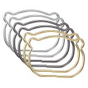 uxcell 6個の金属財布ハンドル クマの頭ハンドバッグリングバックルバッグハンドル交換用DIY手作り編みバッグ荷物ハードウェアアクセサリー 金/ガ ンメタル...